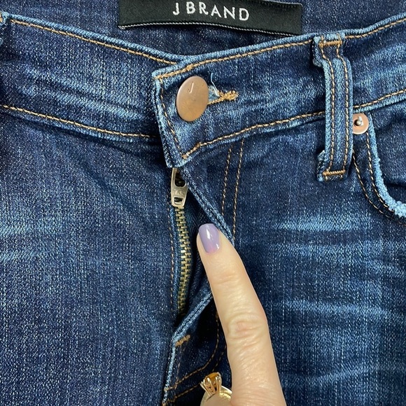 J Brand Mid Rise Rails Straight Leg Jean Women's 30 Ankle Distressed Norfolk - Picture 8 of 16